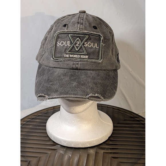 Other - Tim McGraw Faith Hill Soul 2 Soul World Tour Hat Distressed Gray Concert Cap‎